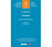 Le rescrit - Pierre-Olivier Rigaudeau - Lgdj - broché - Etude