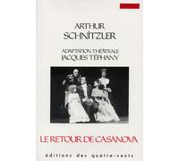 Le Retour de Casanova - Arthur Schnitzler - Quatre-Vents Eds Des - broché - Théâtre