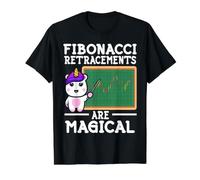 Le retracement de Fibonacci sont des Actions Magiques de Unicorn Trader T-Shirt Graphique avec Valeur, Homme, Noir, XL