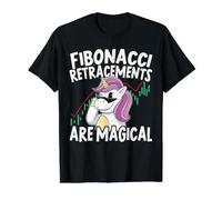 Le retracement de Fibonacci sont des Actions Magiques de Unicorn Trader T-Shirt Graphique avec Valeur, Homme, Noir, XL