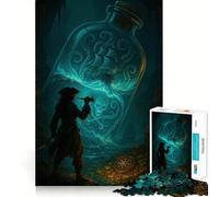Le rêve d'un Pirate en Bouteille Puzzle de 1000 pièces pour Adolescents Stimule la mémoire Attente et Calme Assemblage Surprise chaleureuse (38x52cm)