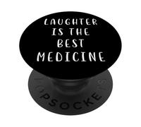 Le Rire est la Meilleure médecine Déclaration motivante inspirante PopSockets PopGrip Adhésif