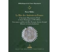Le rite des Antients en France - Pierre Mollier - Dervy-Livres - broché - Essai