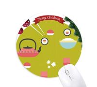 le riz théière tasse sushi tapis de souris en caoutchouc de sapin de noël