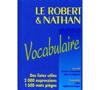 Le Robert et Nathan, vocabulaire