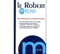 Le Robert micro: Dictionnaire d'apprentissage de la langue française
