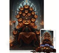 Le Roi Citrouille sur Son Trône Puzzle 1000 Pièces Adultes Cadeau Stimule la mémoire Détente mentale Qualité supérieure Surprise chaleureuse (50x75cm)