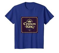 Le Roi de la Couronne Jésus est Le Roi Royal de la Foi chrétienne T-Shirt, Enfant, Bleu Royal, 3 Ans