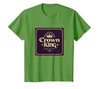 Le Roi de la Couronne Jésus est Le Roi Royal de la Foi chrétienne T-Shirt, Enfant, Herbe, 4 Ans