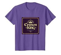 Le Roi de la Couronne Jésus est Le Roi Royal de la Foi chrétienne T-Shirt, Enfant, Violet Chiné, 2 Ans