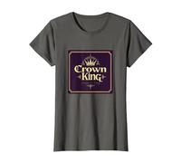 Le Roi de la Couronne Jésus est Le Roi Royal de la Foi chrétienne T-Shirt, Femme, Asphalte, L