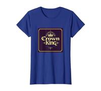 Le Roi de la Couronne Jésus est Le Roi Royal de la Foi chrétienne T-Shirt, Femme, Bleu Royal, M