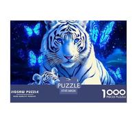 Le Roi des forêts 1000 Pièces Puzzle Difficile Et Stimulant sur Jeu Éducatif ActivitéFamiliale Parfaite Cool Tigre Impossible Jouets38x26cm/1000pcs