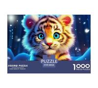 Le Roi des forêts 1000 Pièces Puzzle Difficile Et Stimulant sur Jeu Éducatif De Décoration Familiale Art Cool Tigre ImpossibleStimulant 38x26cm/1000pcs