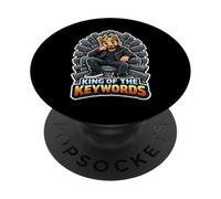 Le Roi des Mots clés : Funny SEO Marketer Men PopSockets PopGrip Adhésif