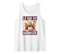 Le Roi du Barbecue Drôle Viande Steak BBQ Dictons Débardeur