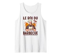 Le Roi du Barbecue Drôle Viande Steak BBQ Dictons Débardeur