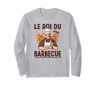 Le Roi du Barbecue Drôle Viande Steak BBQ Dictons Manche Longue