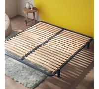 LE ROI DU MATELAS - Sommier à Lattes - 120x200cm - Cadre de lit 1 Personne - Cadre en métal - Lattes en Bois - 20 Lattes - Résistant et Confortable - Pieds Non Inclus