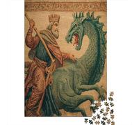 Le Roi et Le Dragon Vert Cadeau Unique Décoration Intérieure Jeu ÉduChatif Challenge Toy Adultes & Enfants des 14 Ans 70x50cm/1000pcs