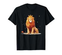 Le roi lion cool portant fièrement sa couronne pour adultes et enfants T-Shirt