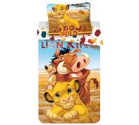 Le Roi Lion Parure de lit avec Housse de Couette 140 x 200 cm pour lit de solteiro de 90 cm, inversé, 100% Coton, Design da Disney