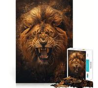 Le Roi Lion Puzzle de 1000 pièces pour Adultes Jeu intellectuel et Relaxant Découpe de qualité Pièce d'art raffinée 38x52cm