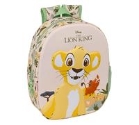 Le Roi Lion - Sac à dos d'école avec design 3D, idéal pour les enfants de différents âges, confortable et polyvalent, qualité et résistance, 27 x 10 x 33 cm