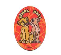 Le Roi lion Simba et Nala Animal - Ecusson thermocollant patches appliques, Taille: 11 x 8 cm