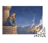 Le Roi se Tient sur Le Balcon du château, Dominant Le Village Cadeau Unique Décoration Intérieure Jeu Éducatif Challenge Toy Adultes & Enfants des 14 Ans 1000pcs (75x50cm)