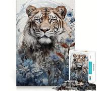Le Roi Tigre de la Jungle Puzzle de 1000 pièces pour Adolescents Défi cérébral Jeu de Partage Découpe Nette Surprise chaleureuse 50x75cm