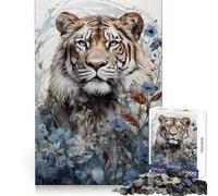 Le Roi Tigre de la Jungle Puzzle de 1000 pièces pour Adolescents Défi cérébral Jeu de Partage Découpe Nette Surprise chaleureuse 50x75cm