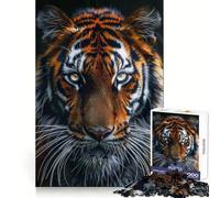 Le Roi Tigre de la Jungle Puzzle de 1000 pièces pour Adultes Jeu Intelligent Anti-Stress Modèle à Assembler Surprise de Noël 50x75cm
