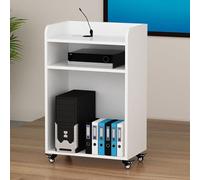 le Rolling Podium pour enseignants et caissiers - Comptoir moderne avec roulettes, table de bureau polyvalente pour le commerce de détail, les conférences, les beaux salons et les événements