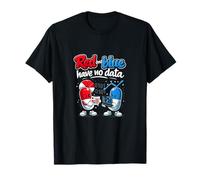 Le Rouge et Le Bleu n'ont Pas de Graffiti Scientifique de données T-Shirt