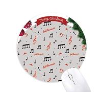 le rouge et le noir des notes de musique tapis de souris en caoutchouc de sapin de noël