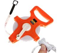 le rouleau de ruban mesureur, contient des piliers effilés pour la stabilité métrique avec manivelle, le ruban de mesure est une piste et un, long ruban adhésif long avec fibre de verre | Ruban