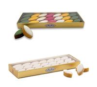 LE ROY RENÉ Epicerie Fine - 21 petits Calissons d’Aix Réglette Or 125g : (Aux fruits + Nature : soit 2 réglettes de 125g)