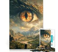 Le Royaume du Seigneur Dragon Puzzle de 1000 pièces pour Adolescents Jeu de Puzzle Stimulant la réflexion Activité de Groupe Cadeau Classique Assembler (38x52cm)
