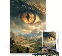 Le Royaume du Seigneur Dragon Puzzle de 1000 pièces pour Adolescents Jeu de Puzzle Stimulant la réflexion Activité de Groupe Cadeau Classique Assembler (38x52cm)