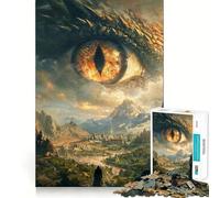 Le Royaume du Seigneur Dragon Puzzle de 1000 pièces pour Adultes Jeu de réflexion et de détente Découpe de précision Cadeau élégant (50x75cm)