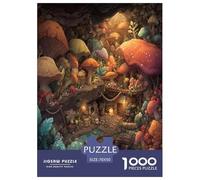Le Royaume Secret des Champignons souterrains Puzzle 1000 Pieces Cadeau Unique intéressant Jeu Éduchatif Challenge Toy À De Qualité Supérieure Peinture Art pour Adultes Enfants 70x50cm/1000pcs