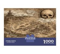 Le Royaume Secret des Morts Puzzle Décoration Intérieure 1000 Pièces Crâne Trône Continent Jigsaw Puzzle Jeu Difficile pour Les Idées Cadeaux pour Adultes 70x50cm/1000pcs