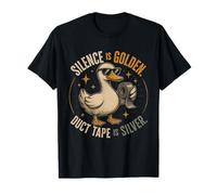 Le Ruban adhésif Silence is Golden Duck est argenté T-Shirt