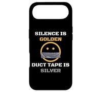 Le Ruban adhésif Silence is Golden Dust est Une Citation Sarcastique Amusante argentée Coque pour iPhone Air