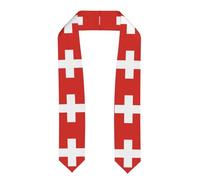 Le ruban de cape de remise de diplôme est léger et a un bon drapé, parfait pour offrir à vos amis et à la famille. Drapeau suisse, aplati, taille unique