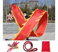Le ruban du dragon, Ceinture de filature forme physique cerf-volant ruban danse Dragon avec la tête multicolore 6-12M(Red,8M)