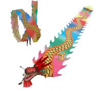 Le ruban du dragon, Dragon Dance Poi Exercice Fitness Ruban Streamer Multicolore 6-12M (20-39Ft)(Colorful,10 M (33 Ft))