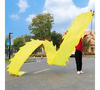 Le ruban du dragon, Dragon Dance Poi Fitness Ruban Multicolore Plusieurs Tailles(Yellow,8M)