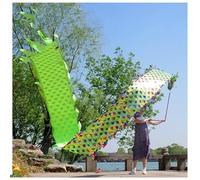 Le ruban du dragon, Dragon Dance Poi Ruban Streamer avec Tête de Multicolore 6-10M(Green,10M)